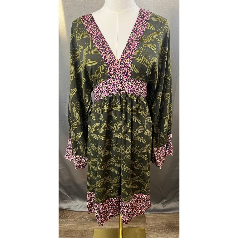 Rachel Rachel Roy Womens Boho Babydoll Dress Long Sleeve Multicolor Size 6